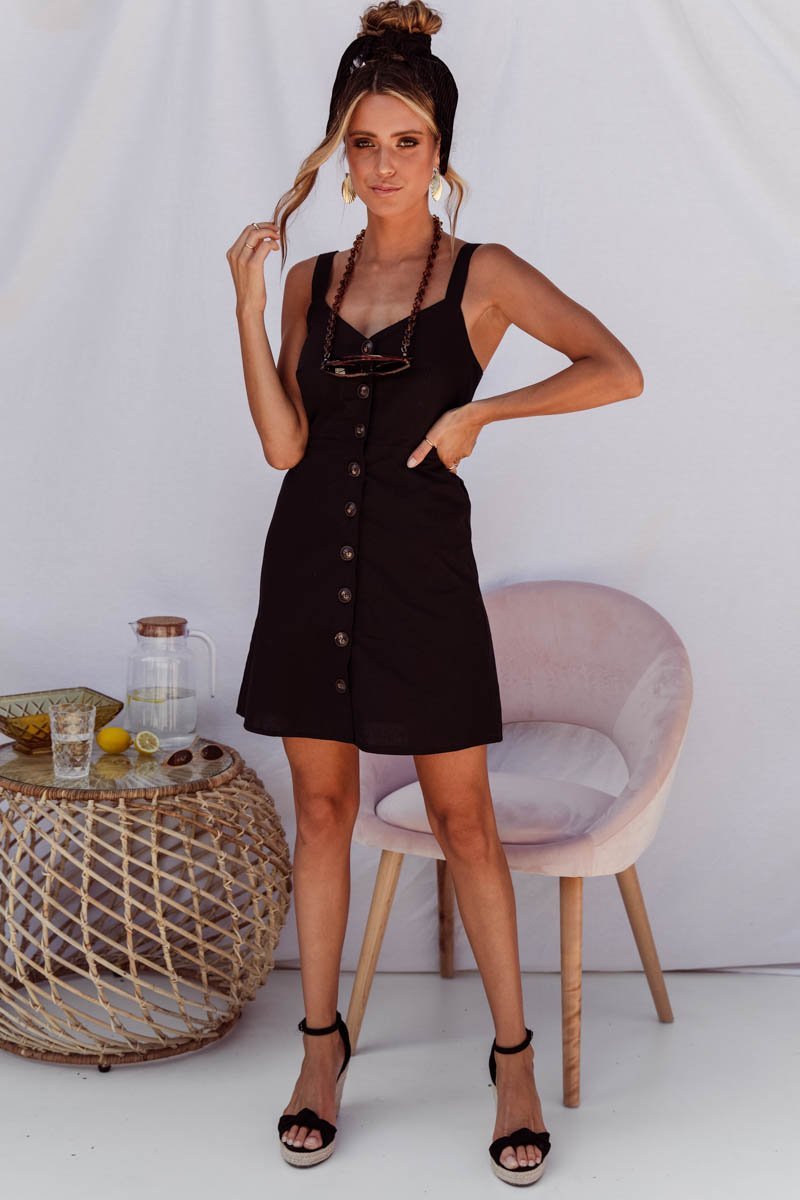 Emelda Mini Dress in Black | SNDYS