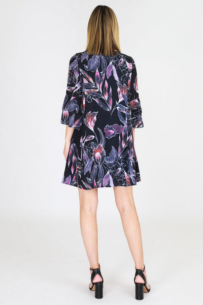3rd Love Ruffle Sleeve Dress in Leaf Print - Hey Sara