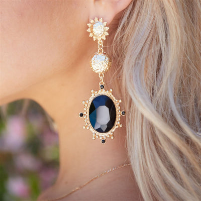 Angels Whisper Gold Statement Dangling Earrings - Hey Sara