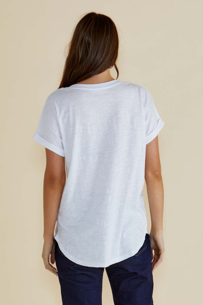 Betty Basics Hailey Short Sleeve Tee in White