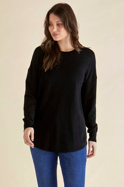 Betty Basics Sophie Knit Jumper in Black