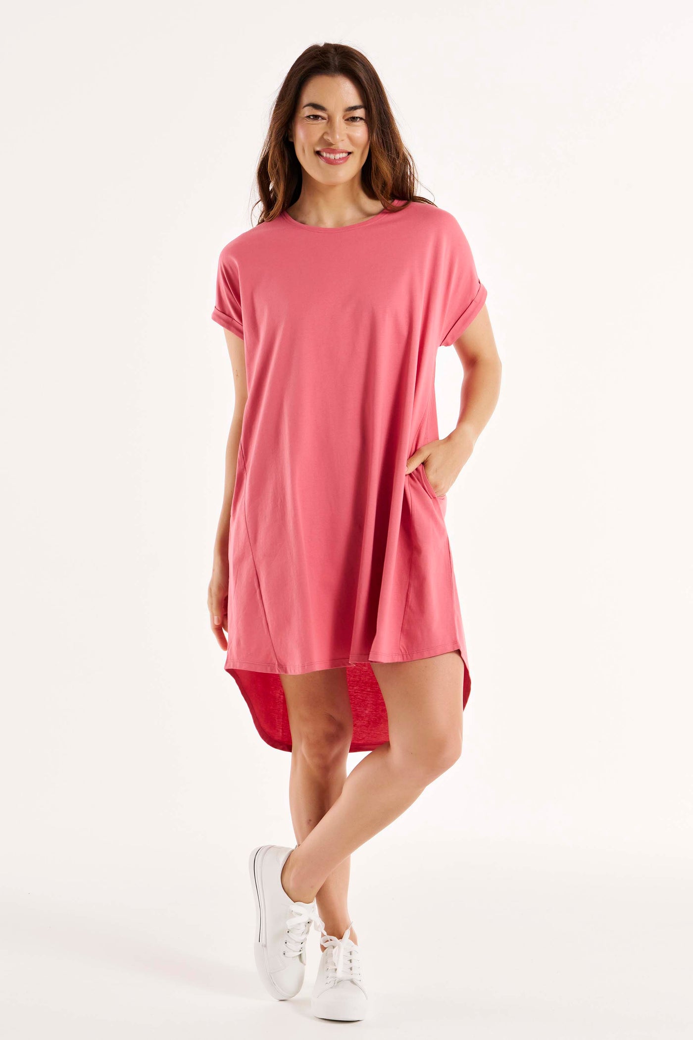 dusty rose t shirt dress Women's Mini Dress Casual Dress Petite Dress T Shirt Dress Tee Dress Sundress Casual Vacation Casual Daily Regular Fit Ombre Abstract Marble Short Sleeve Crew Neck Yellow Pink Dusty Rose 2026