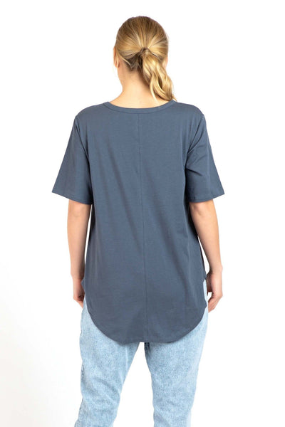 Betty Basics Ariana Tee in Grey - Kindness Print - Hey Sara