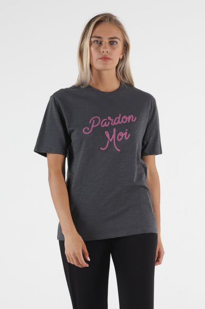 Betty Basics Ariana Tee in Indi Grey - Pardon Moi - Hey Sara