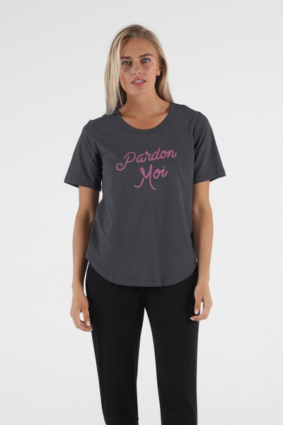 Betty Basics Ariana Tee in Indi Grey - Pardon Moi - Hey Sara