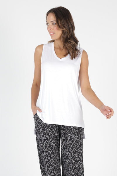 Betty Basics Barbados Tank in White - Hey Sara