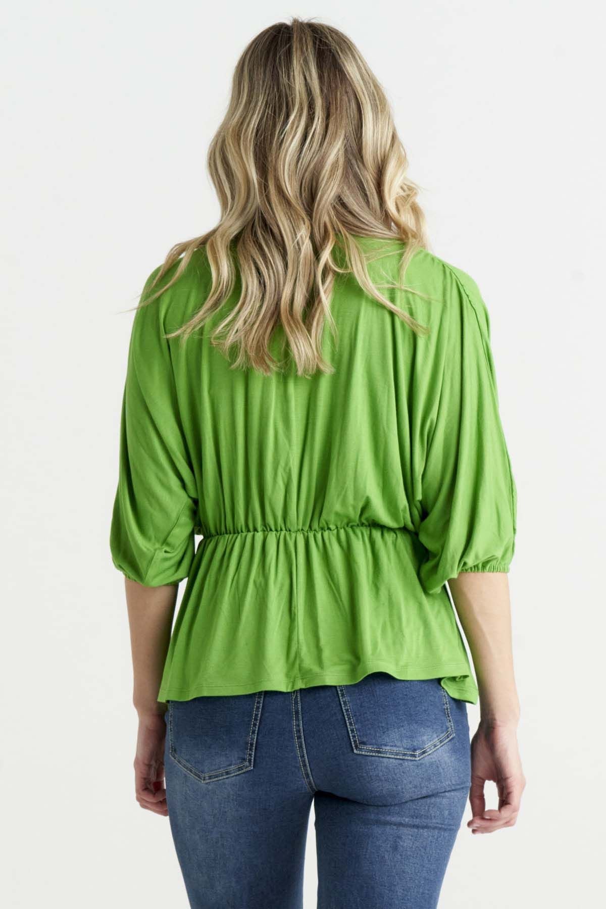 Betty Basics Bayeaux Wrap Top in Artichoke - Hey Sara