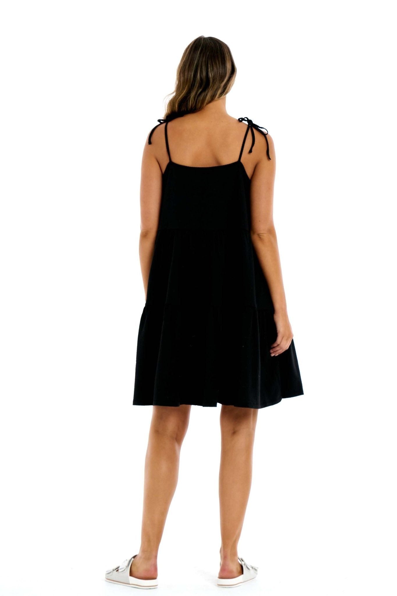 Betty Basics Bronte Ribbed Fabric Dress in Black - Hey Sara