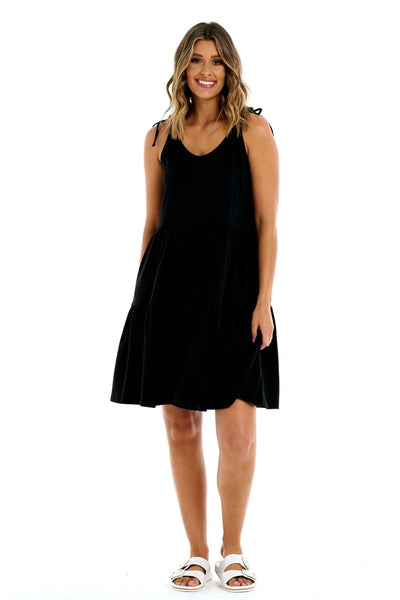 Betty Basics Bronte Ribbed Fabric Dress in Black - Hey Sara