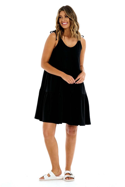 Betty Basics Bronte Ribbed Fabric Dress in Black - Hey Sara