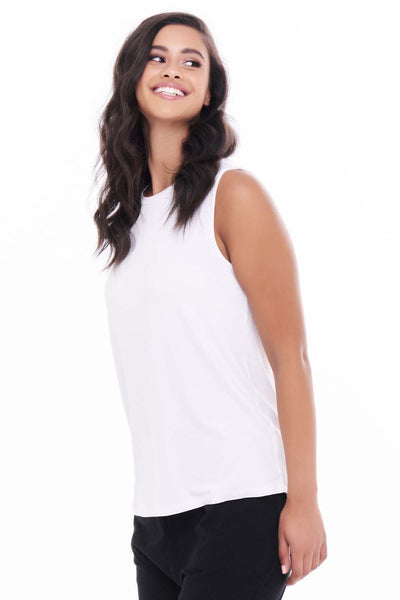 Betty Basics Capri Tank in White - Hey Sara