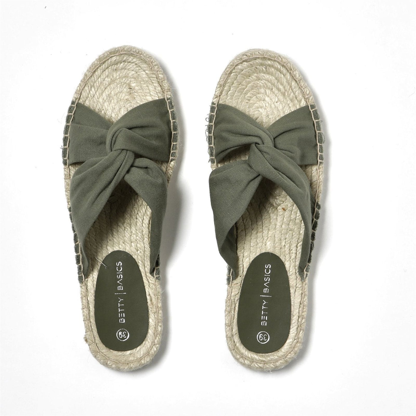 Betty Basics Coastal Espadrille Slide in Khaki - Hey Sara