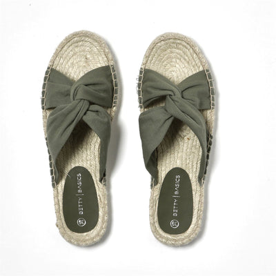 Betty Basics Coastal Espadrille Slide in Khaki - Hey Sara