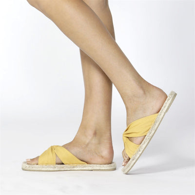Betty Basics Coastal Espadrille Slide in Mango - Hey Sara