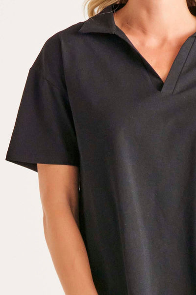 Betty Basics Deana Polo Dress in Black - Hey Sara