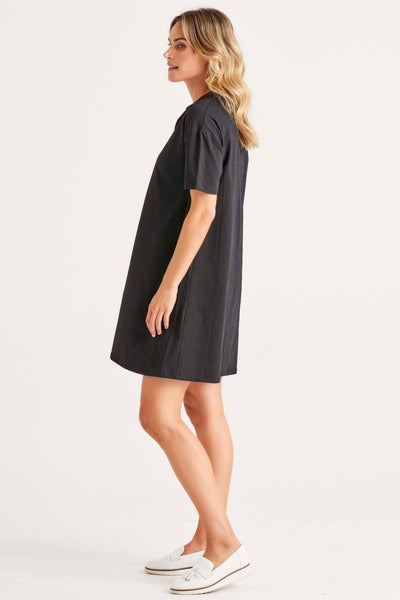 Betty Basics Deana Polo Dress in Black - Hey Sara