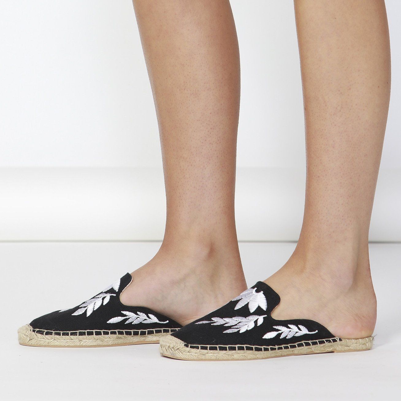 Betty Basics Fiesta Canvas Mule in Black - Hey Sara