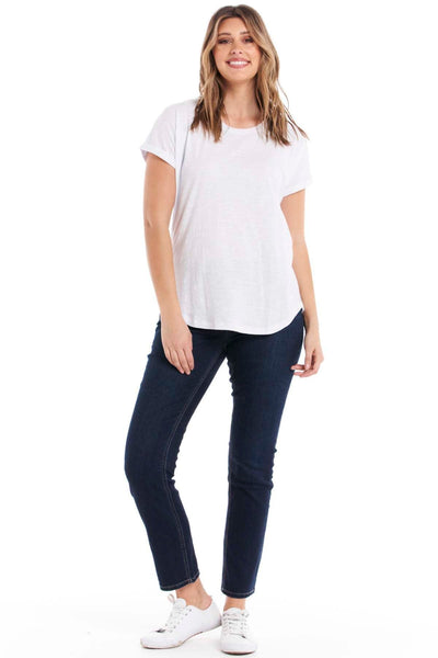 Betty Basics Hailey Short Sleeve Tee in White - Hey Sara