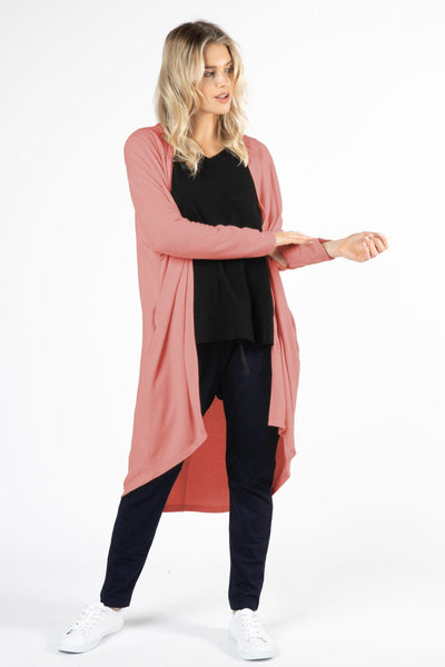 Betty Basics Harlow Cardigan in Dusty Rose - Hey Sara