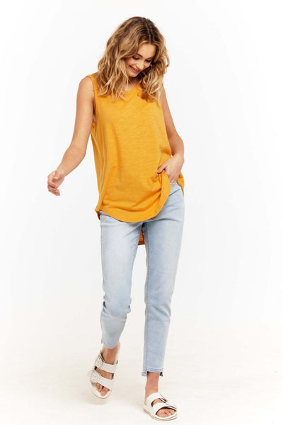 Betty Basics Keira Tank in Spicy Mustard - Hey Sara