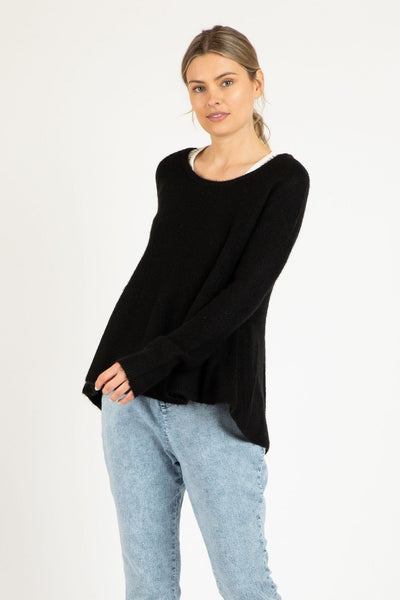 Betty Basics Lexi Knit Jumper in Black - Hey Sara
