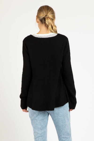 Betty Basics Lexi Knit Jumper in Black - Hey Sara