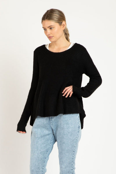 Betty Basics Lexi Knit Jumper in Black - Hey Sara