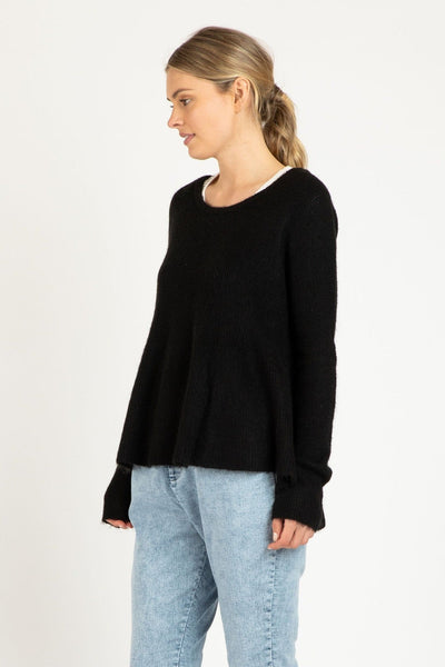 Betty Basics Lexi Knit Jumper in Black - Hey Sara