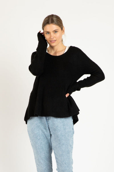 Betty Basics Lexi Knit Jumper in Black - Hey Sara