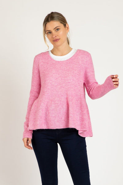 Betty Basics Lexi Knit Jumper in Floss Pink - Hey Sara
