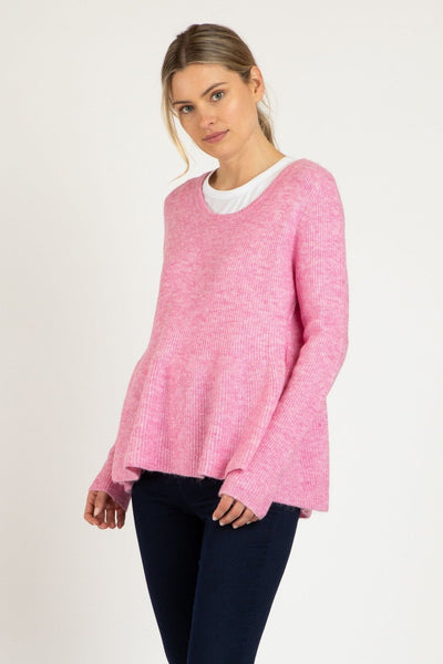 Betty Basics Lexi Knit Jumper in Floss Pink - Hey Sara