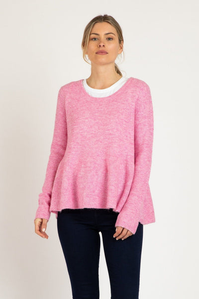 Betty Basics Lexi Knit Jumper in Floss Pink - Hey Sara