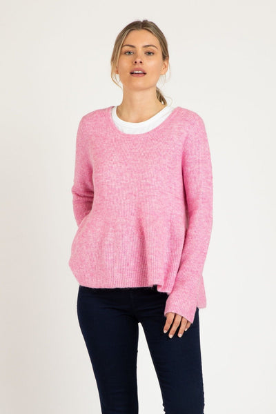 Betty Basics Lexi Knit Jumper in Floss Pink - Hey Sara