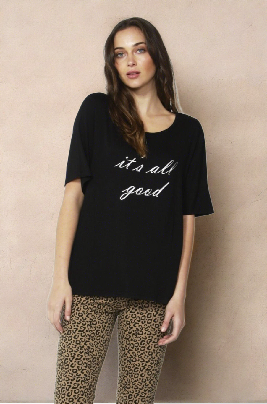 Betty Basics Los Angeles Tee in Black - Hey Sara