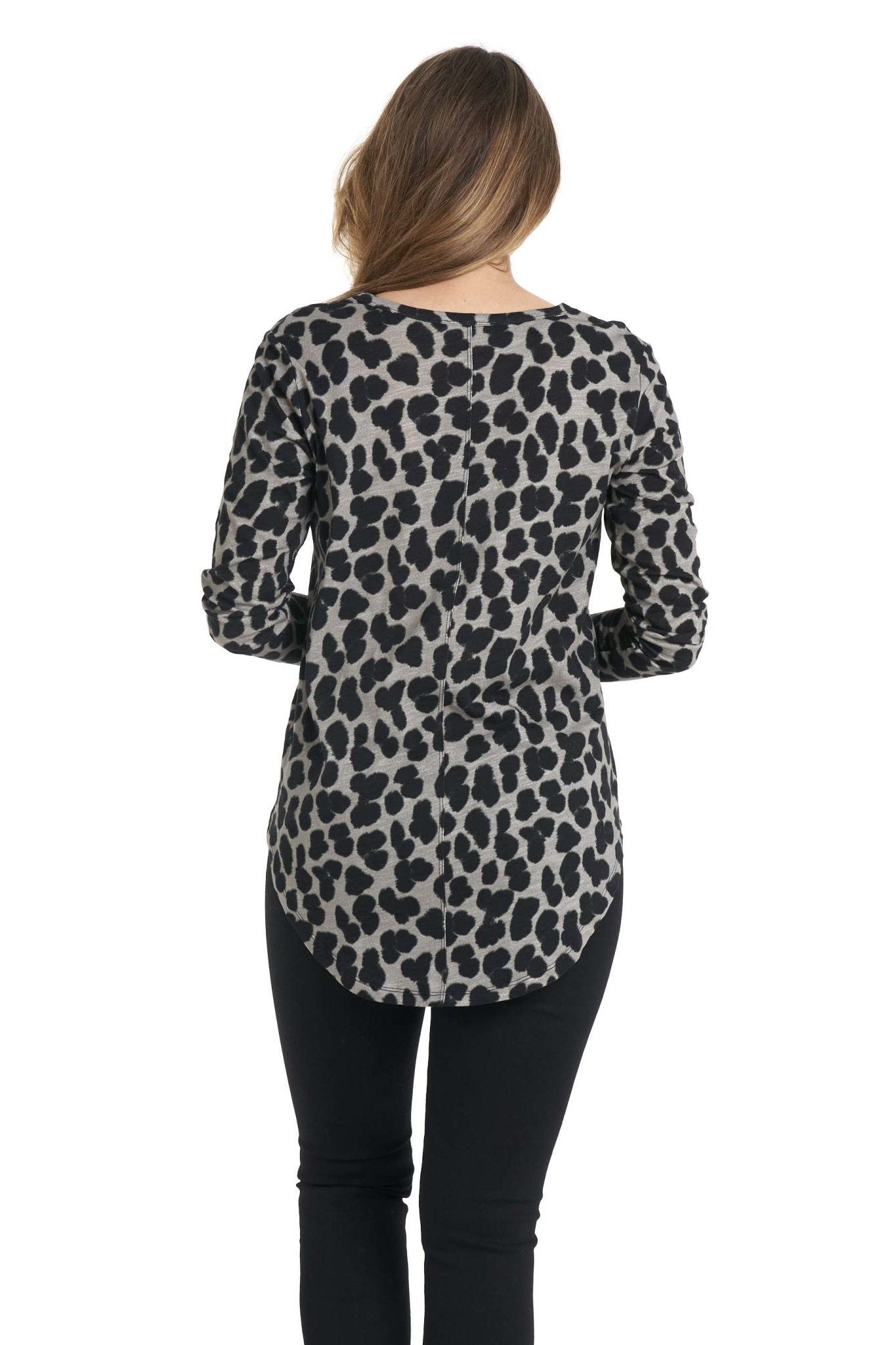 Betty Basics Megan Long Sleeve Top in Splotch - Hey Sara