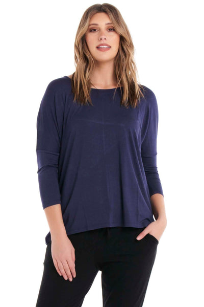 Betty Basics Milan Top in Navy - Hey Sara