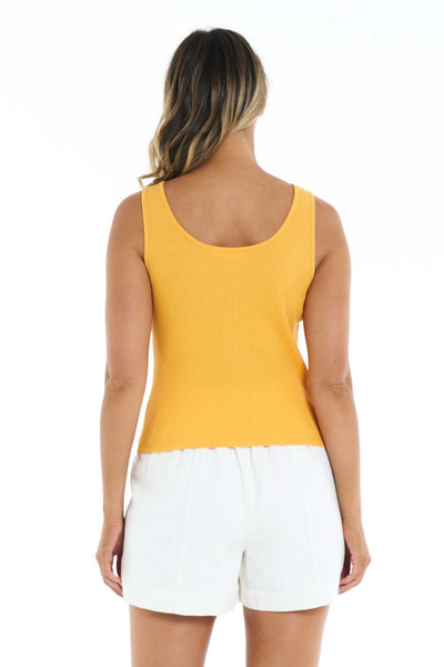 Betty Basics Mimi Rib Top in Mandarin - Hey Sara