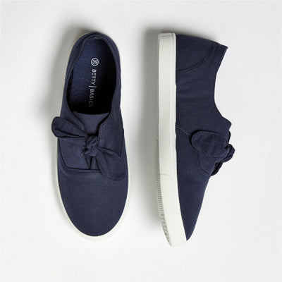 Betty Basics Nautic Plimsolls in Navy - Hey Sara