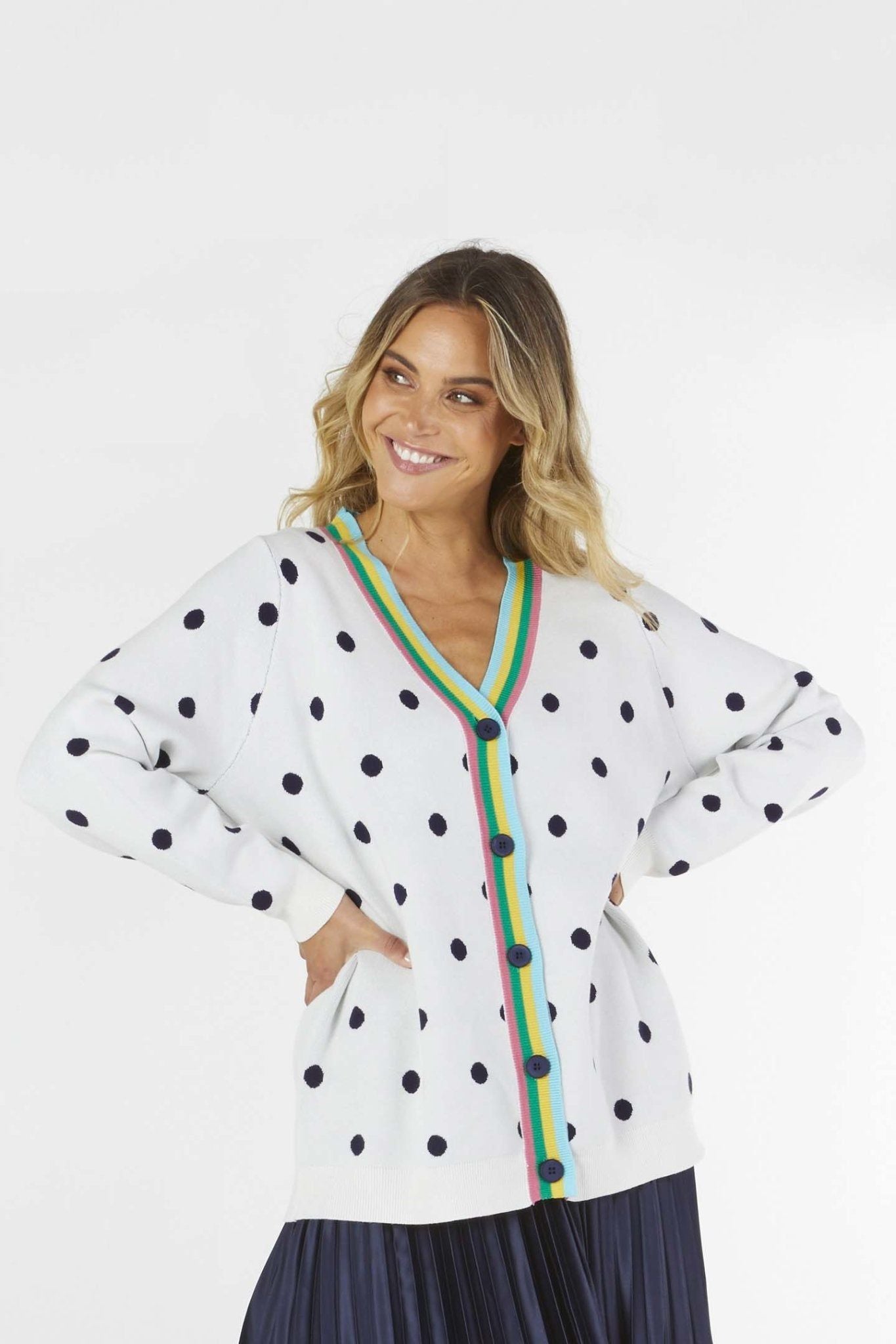 Betty Basics Pippa Cardigan in Polka Dot - Hey Sara