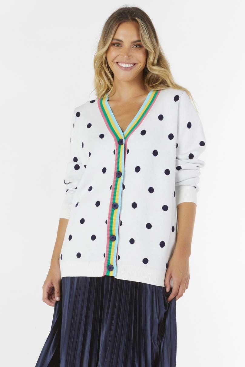 Betty Basics Pippa Cardigan in Polka Dot - Hey Sara