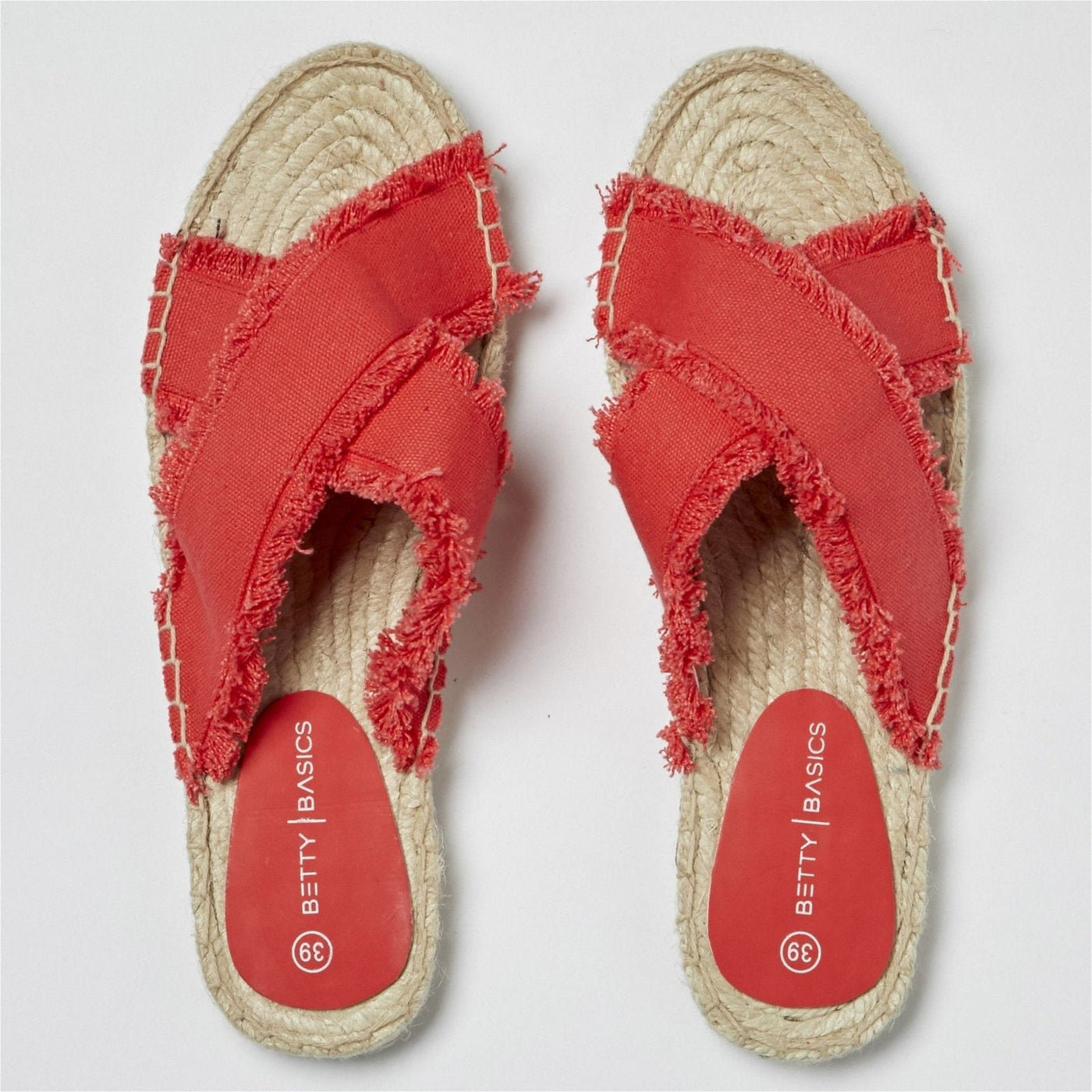 Betty Basics Seeker Espadrille Slide in Bold Red - Hey Sara