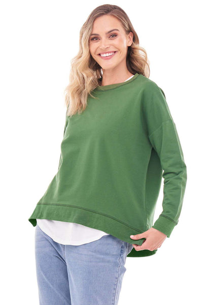 Betty Basics Sienna Sweater in Vine Green - Hey Sara