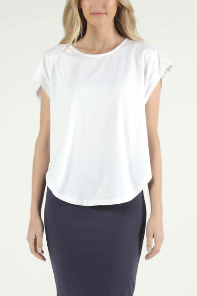 Betty Basics Tulip Top in White - Hey Sara