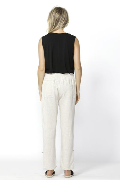 Betty Basics Watson Linen Pant in Natural - Hey Sara