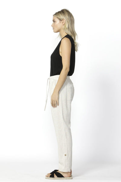 Betty Basics Watson Linen Pant in Natural - Hey Sara