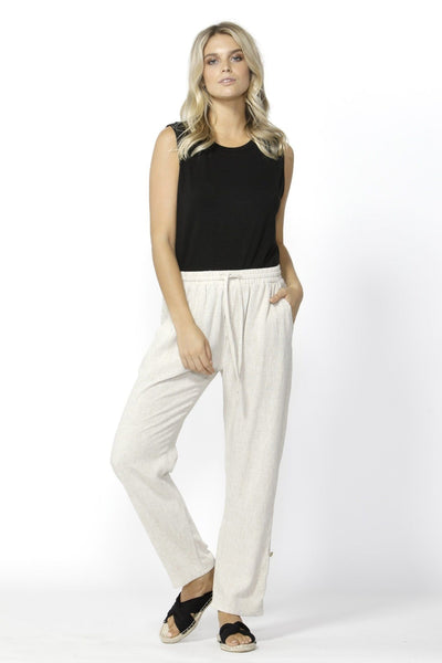 Betty Basics Watson Linen Pant in Natural - Hey Sara