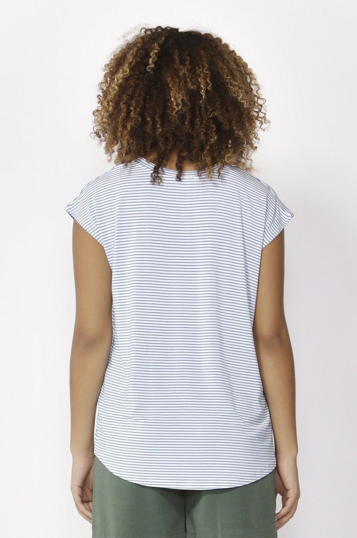 Betty Basics Zadar Tee in Sky White Stripe - Hey Sara