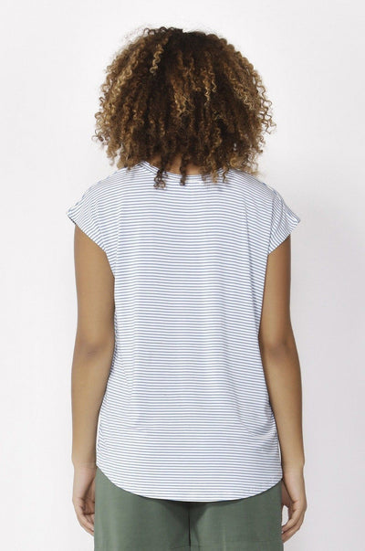 Betty Basics Zadar Tee in Sky White Stripe - Hey Sara