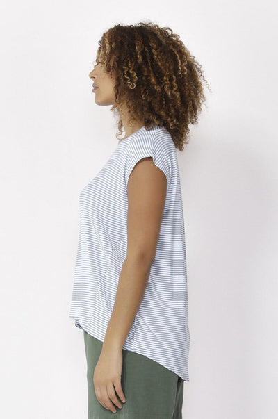Betty Basics Zadar Tee in Sky White Stripe - Hey Sara