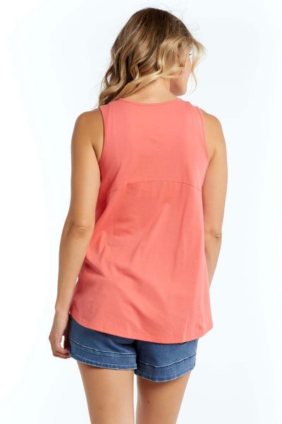 Betty Basics Zoe Tank in Strawberry - Hey Sara